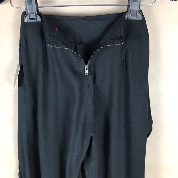 Material Girl Black Wrap-Front Palazzo Pants NWT XXS - Picture 8 of 12